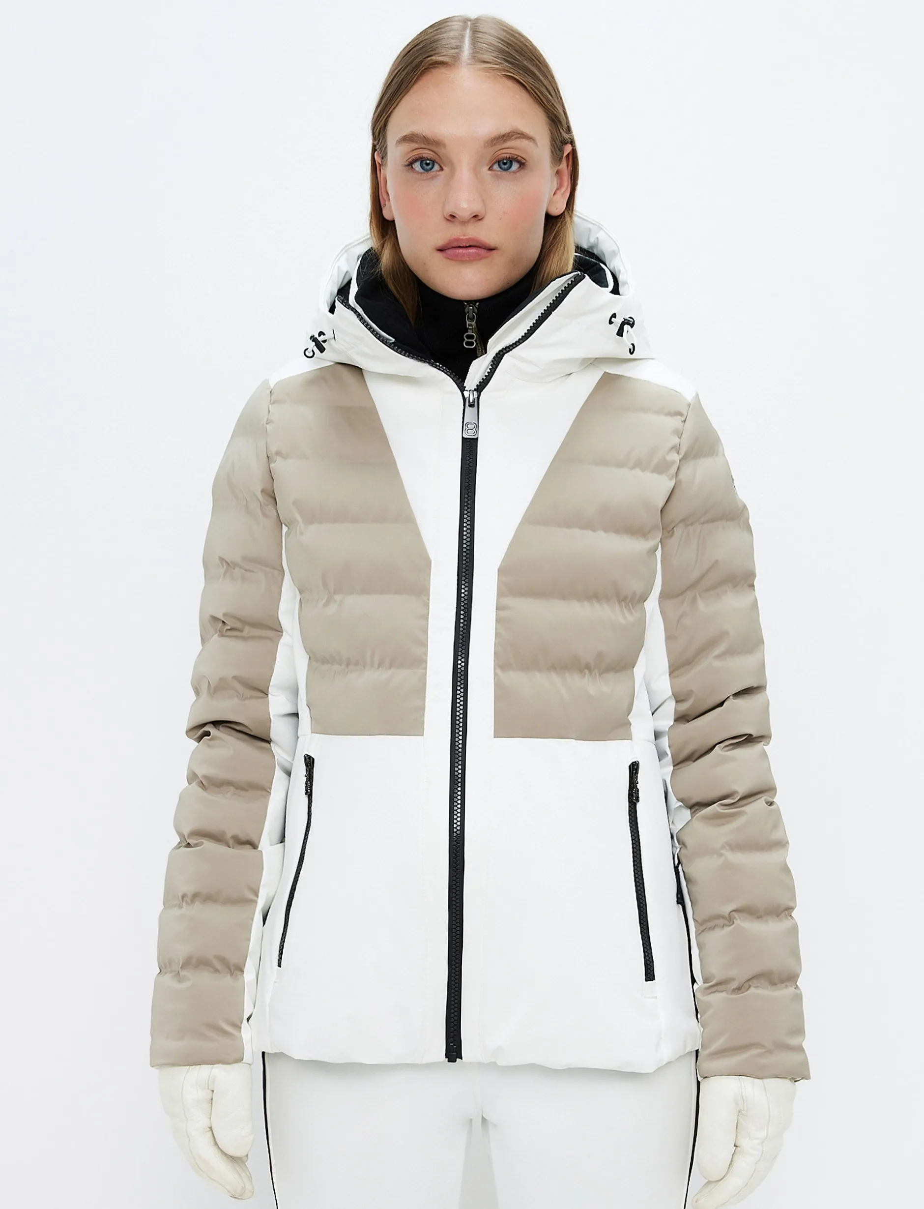 Skidjackor*8848 Altitude Audrey W Ski Jacket - Blanc/Lt Beige