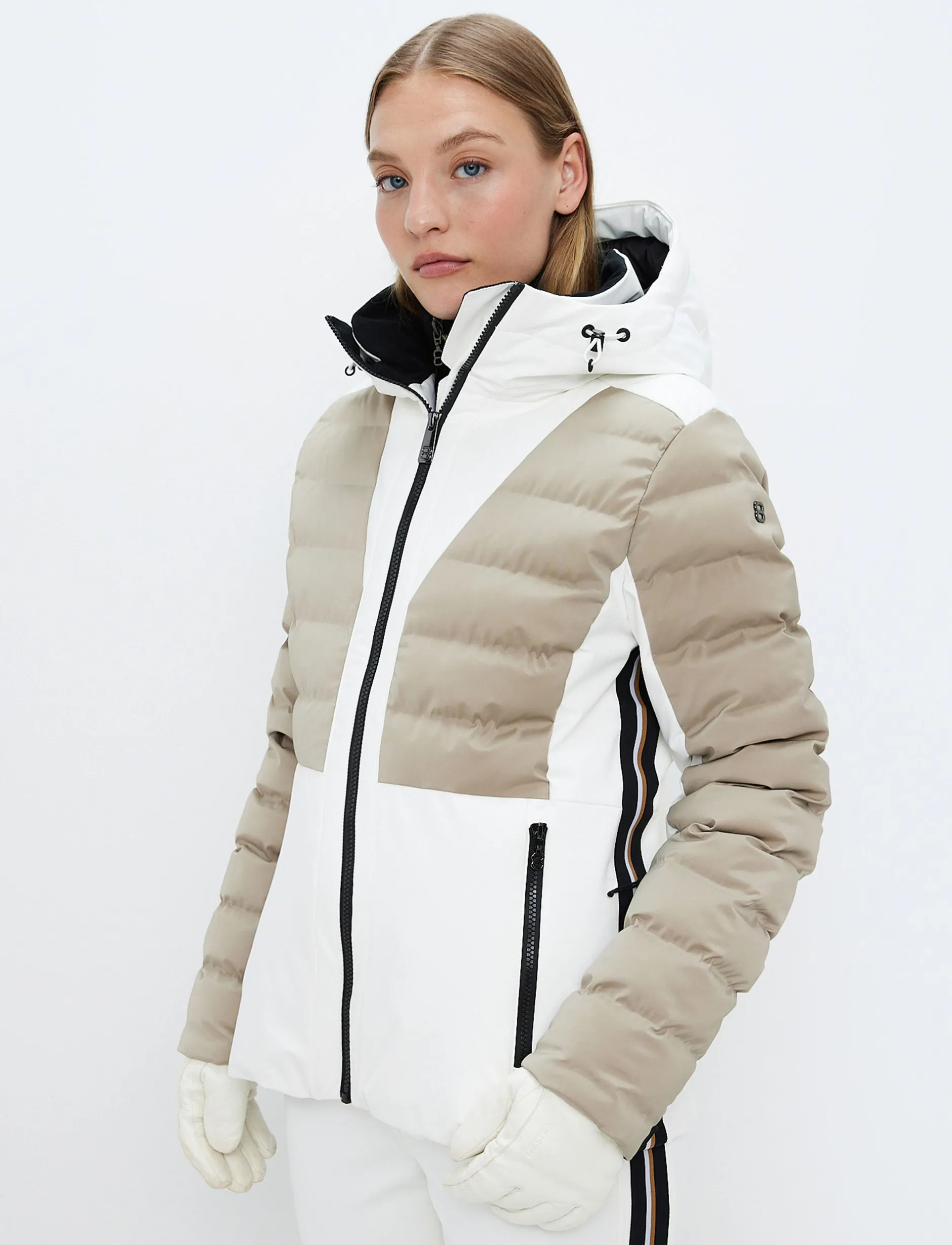 Skidjackor*8848 Altitude Audrey W Ski Jacket - Blanc/Lt Beige