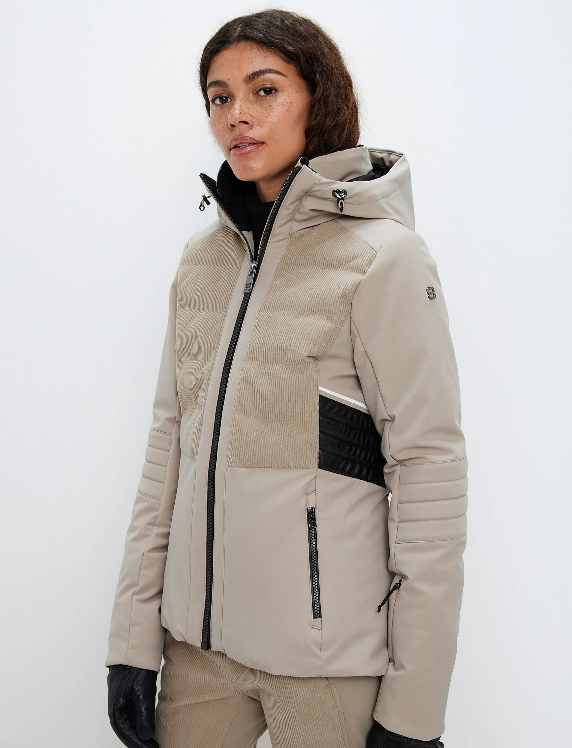 Skidjackor*8848 Altitude Clarice W Cord Ski Jacket - Lt Beige