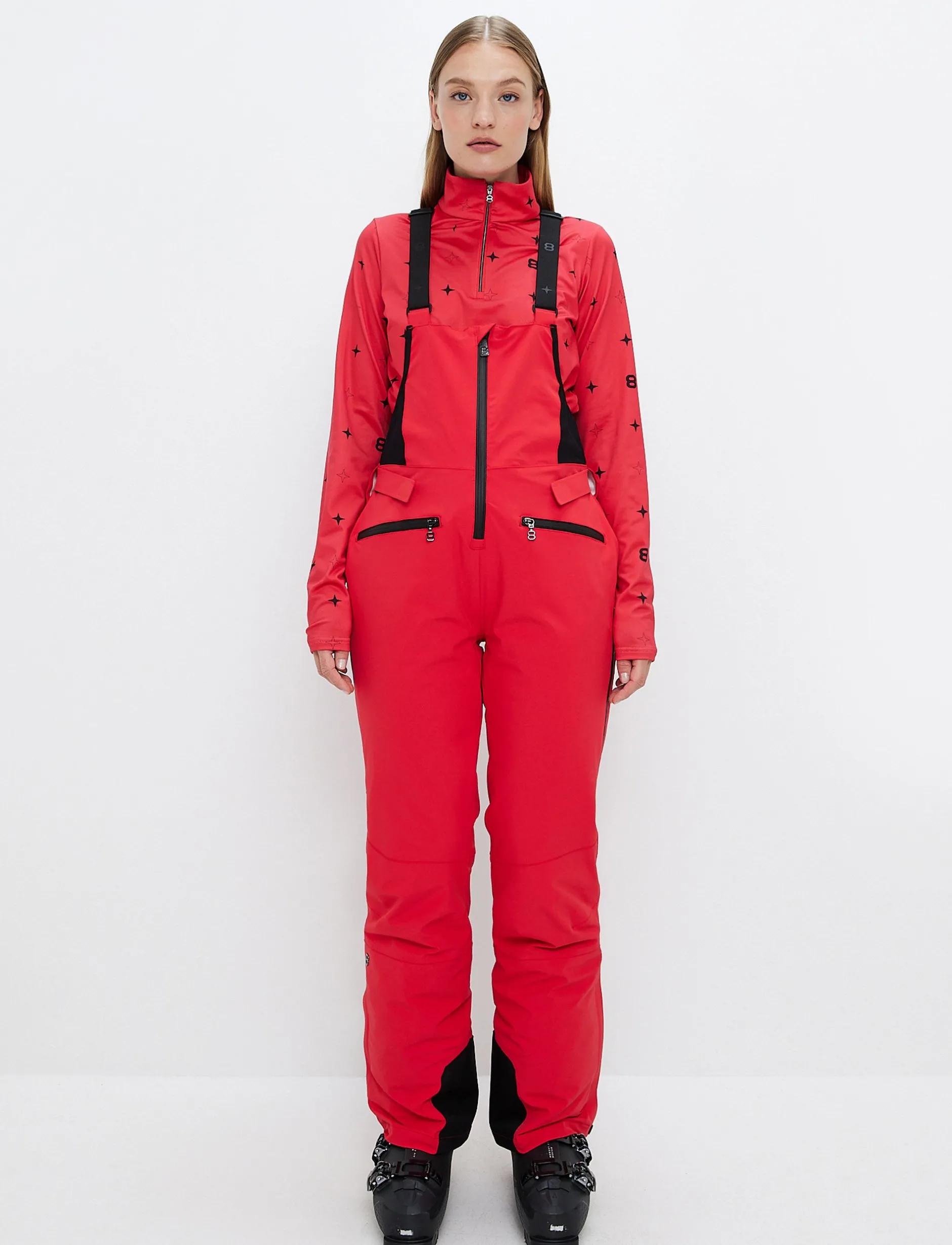 Skidbyxor*8848 Altitude Daniella 2.0 W Bib Pant - Poinsetta Red