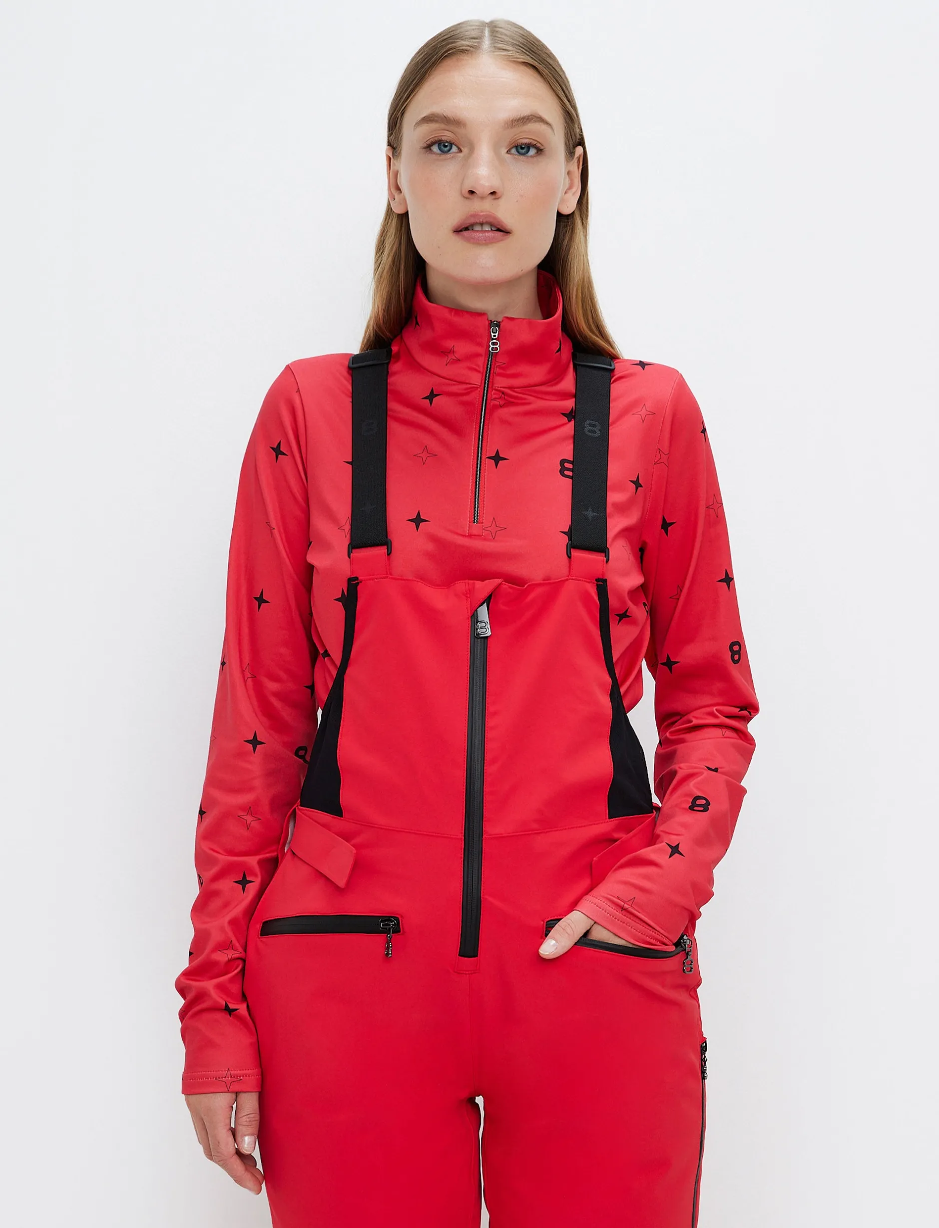 Skidbyxor*8848 Altitude Daniella 2.0 W Bib Pant - Poinsetta Red