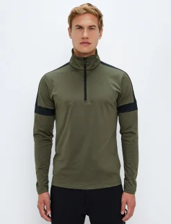 Mellanlager*8848 Altitude Dino 1/2 Zip Sweat - Army Green
