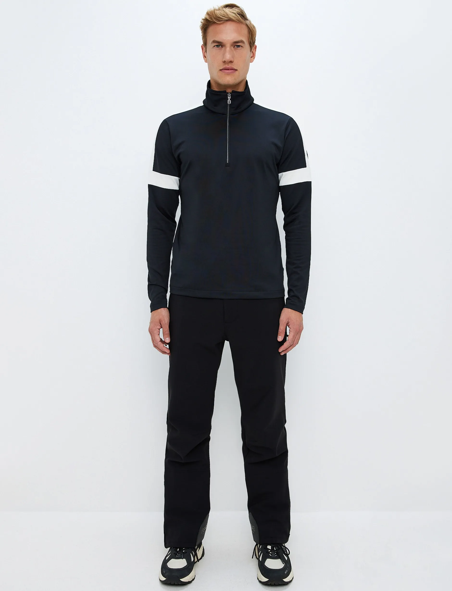 Mellanlager*8848 Altitude Dino 1/2 Zip Sweat - Black/White