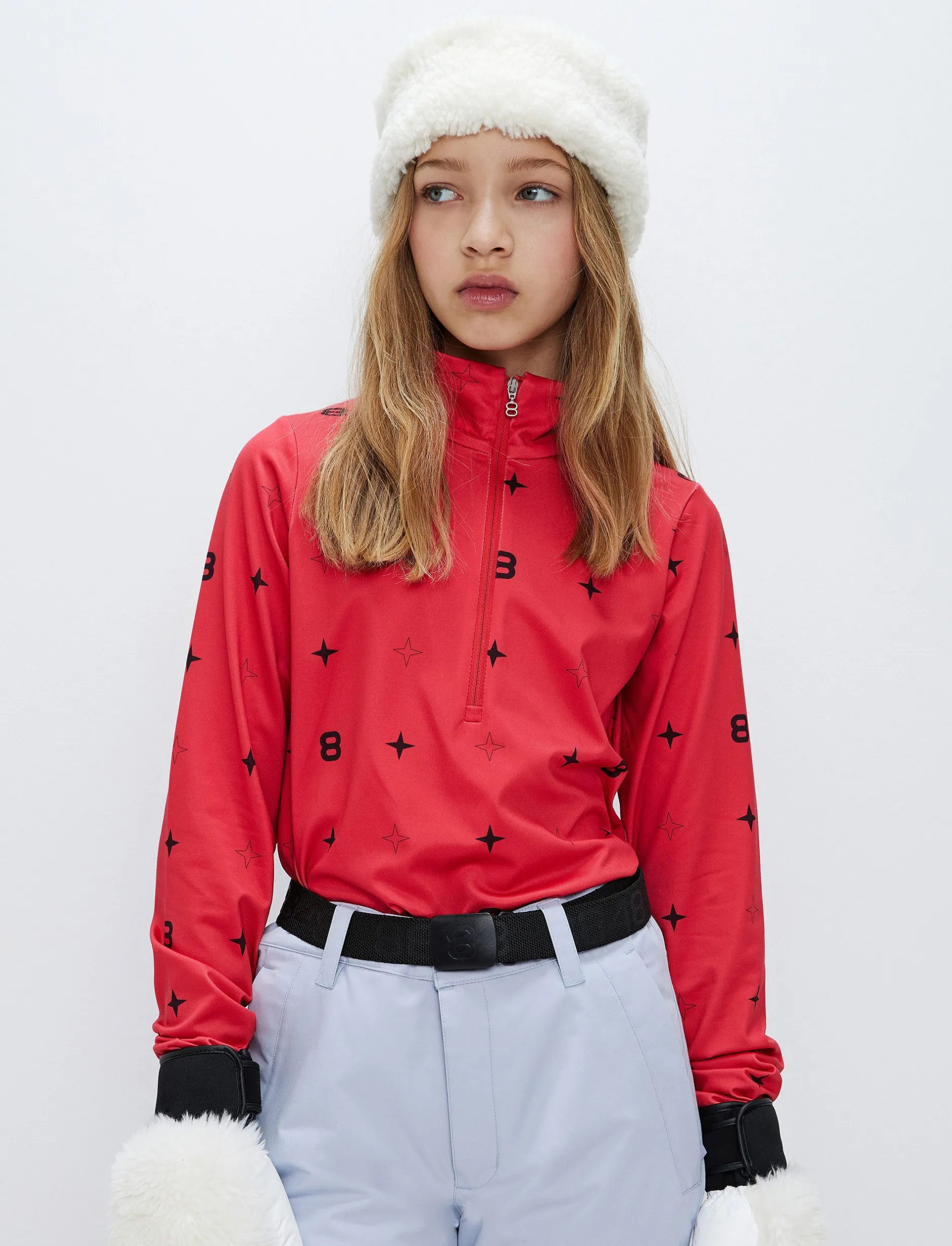 Mellanlager*8848 Altitude 8 Star Jr Sweat - Poinsetta Red