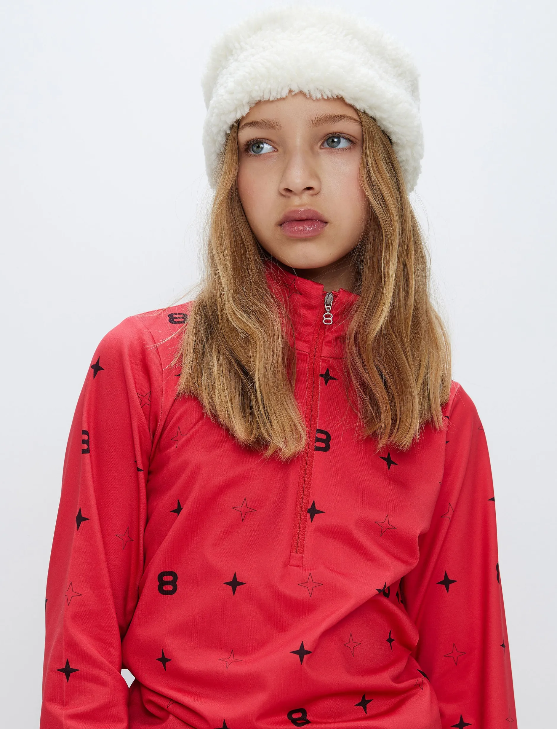 Mellanlager*8848 Altitude 8 Star Jr Sweat - Poinsetta Red