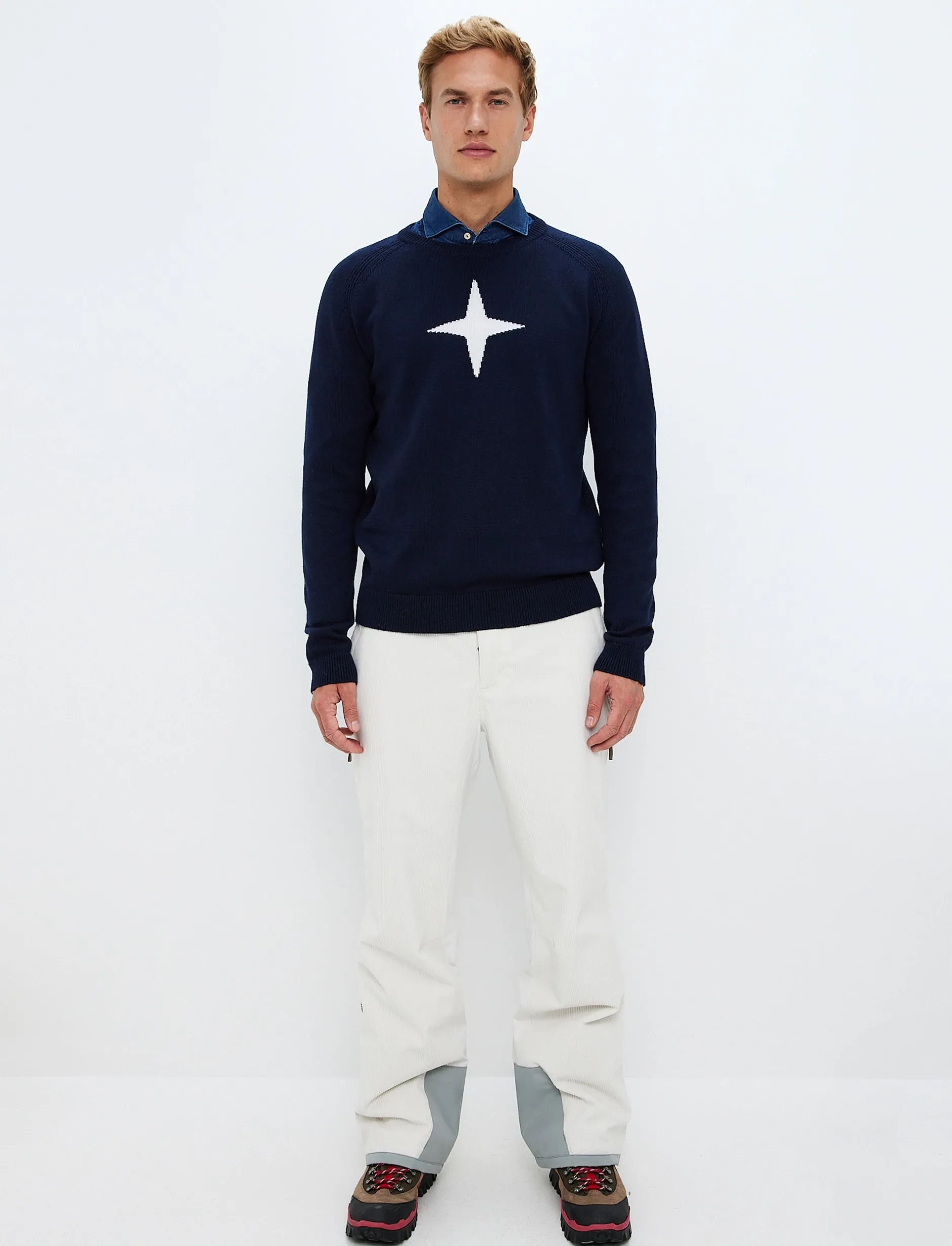 Tröjor|Mellanlager*8848 Altitude Star Merino Sweat - Navy