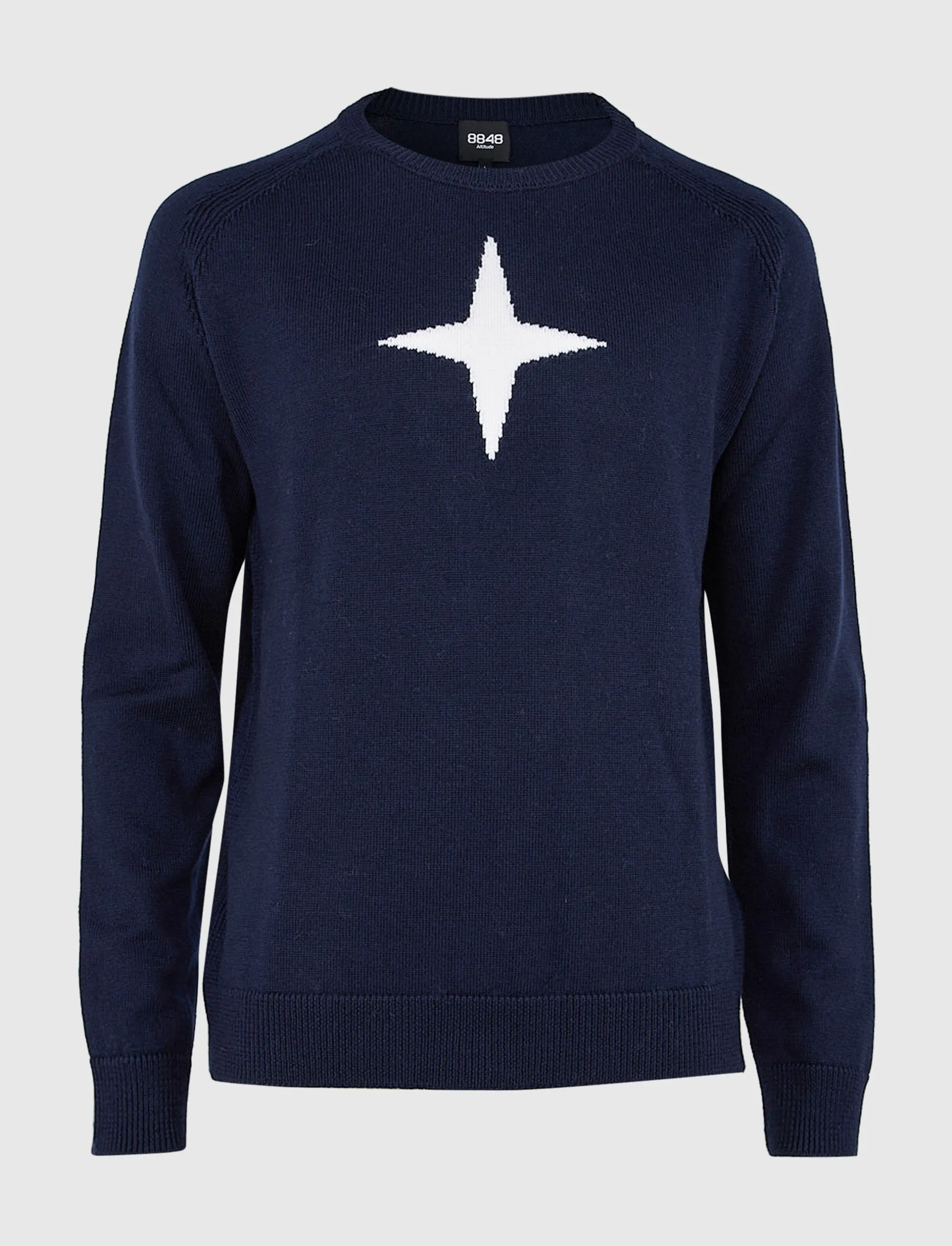 Tröjor|Mellanlager*8848 Altitude Star Merino Sweat - Navy